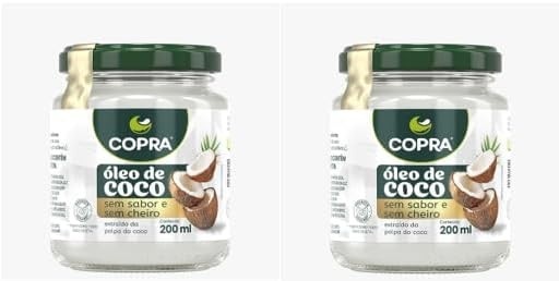 Óleo de Coco sem Sabor 200ml - Kit 2 Unidades