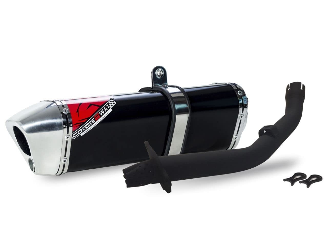 Escape Coyote TRS 2 WAY Alumínio para XRE 300: Potência e Estilo em Preto/Cromado