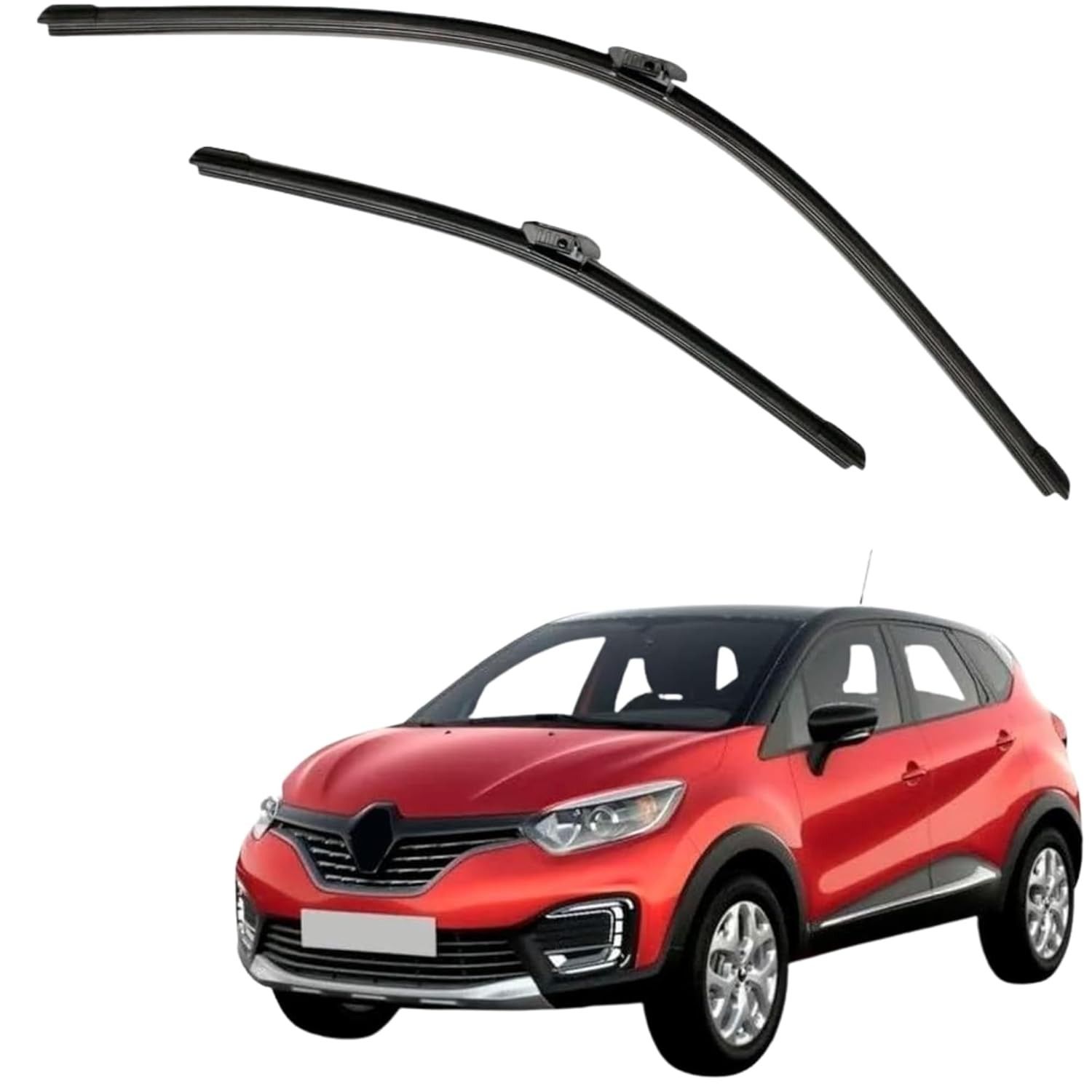 Kit 2 Palhetas Limpador Parabrisa Reforçada Durável para Renault Captur 2017-2024