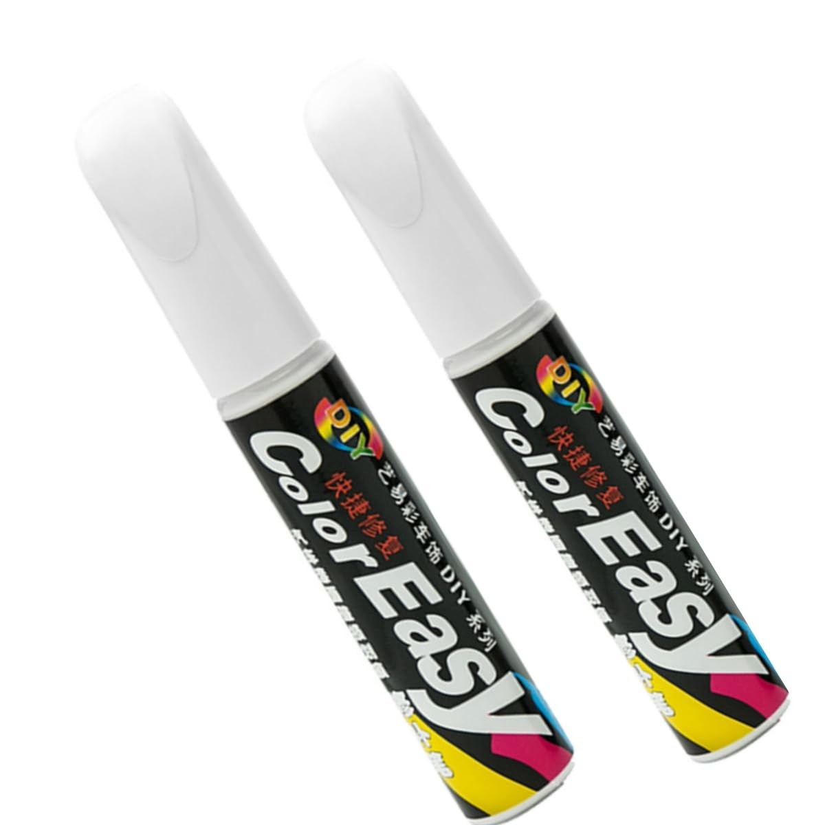 Kit 2 Canetas Tinta Reparadora Tira Risco Automóveis Carro Moto Caminhões Pintar e Retocar Pneu Azulejo e Tênis Aplicador