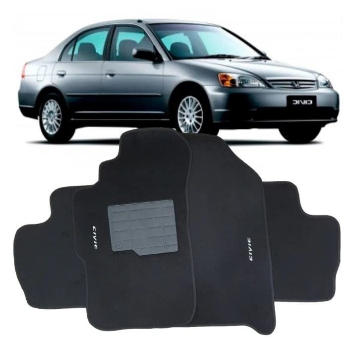Tapete Automotivo Honda Civic 2001-2006: Estilo e Proteção com Carpete Bordado