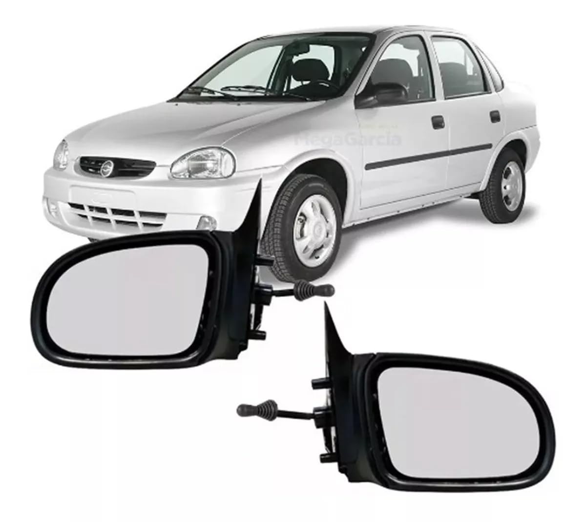 Retrovisor Corsa Classic 2003-2010: Par Completo (Direito e Esquerdo) Padrão Original