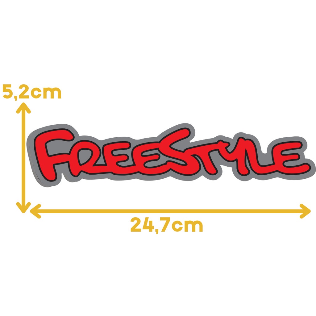 Kit 2 Adesivos Freestyle Vermelho p/ Ford Ecosport 2005-2012