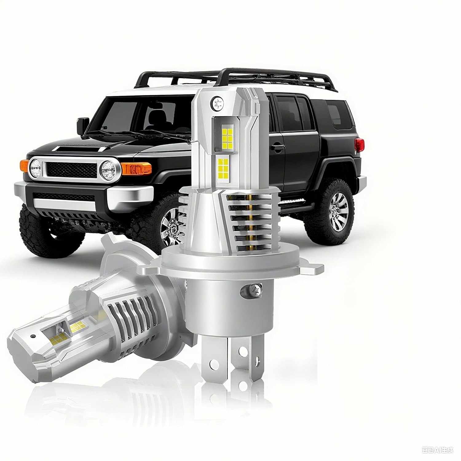 Lâmpadas LED H4 para Toyota FJ Cruiser 2007-2014: 800% Mais Brilho, Branco Frio 6500K, Plug & Play