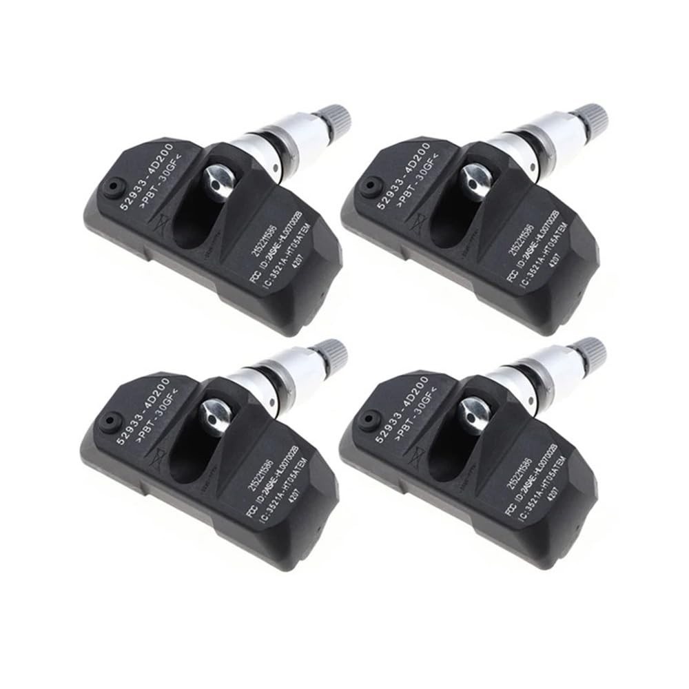 Kit 4 Sensores TPMS para Hyundai Entourage, Santa Fe, Veracruz 2007-2009 - Pressão de Pneu 52933-4D200