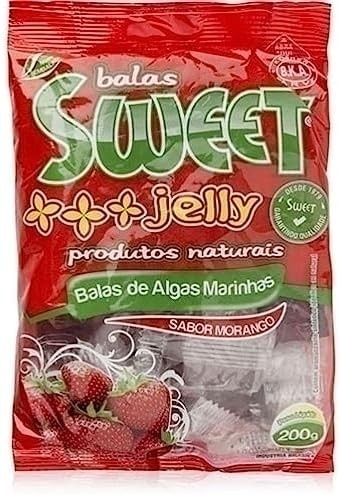 Balas de Algas Marinhas sabor Morango 200g - Sweet Jelly
