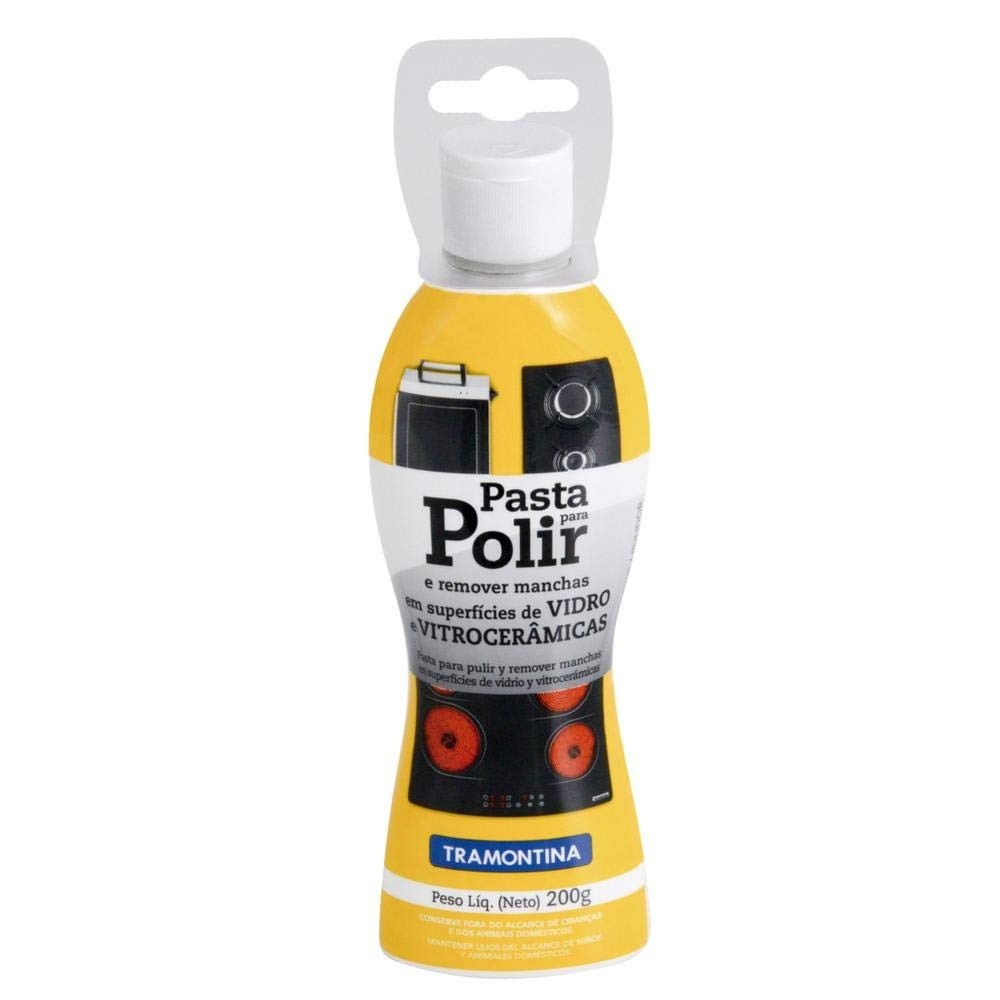 Pasta de Polimento Tramontina para Vidro e Vitrocerâmica - 200g | Remoção de Manchas e Brilho Profissional