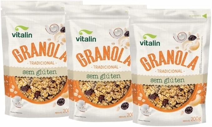 Kit 2X: Granola Tradicional Sem Glúten Vitalin 200g