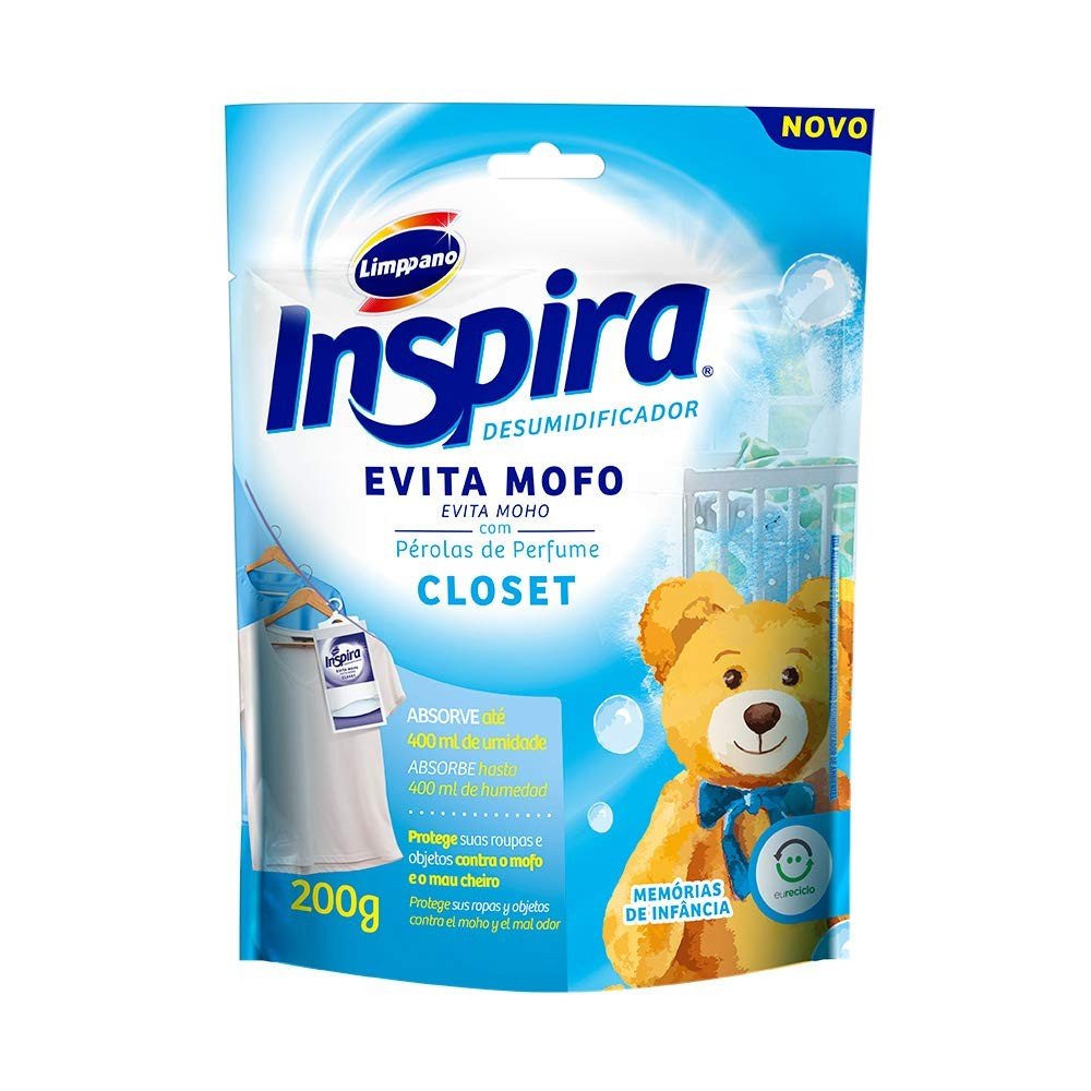 Evita Mofo Closet Inspira Memórias de Infância 200g - Desumidificador Perfumado para Armários