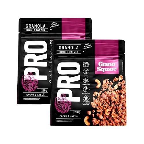 Kit 2X: Granola Pro Cacau e Avelã Sem Glúten GranoSquare 200g