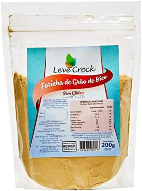 Kit 2X: Farinha de Grão de Bico Sem Glúten Leve Crock 200g