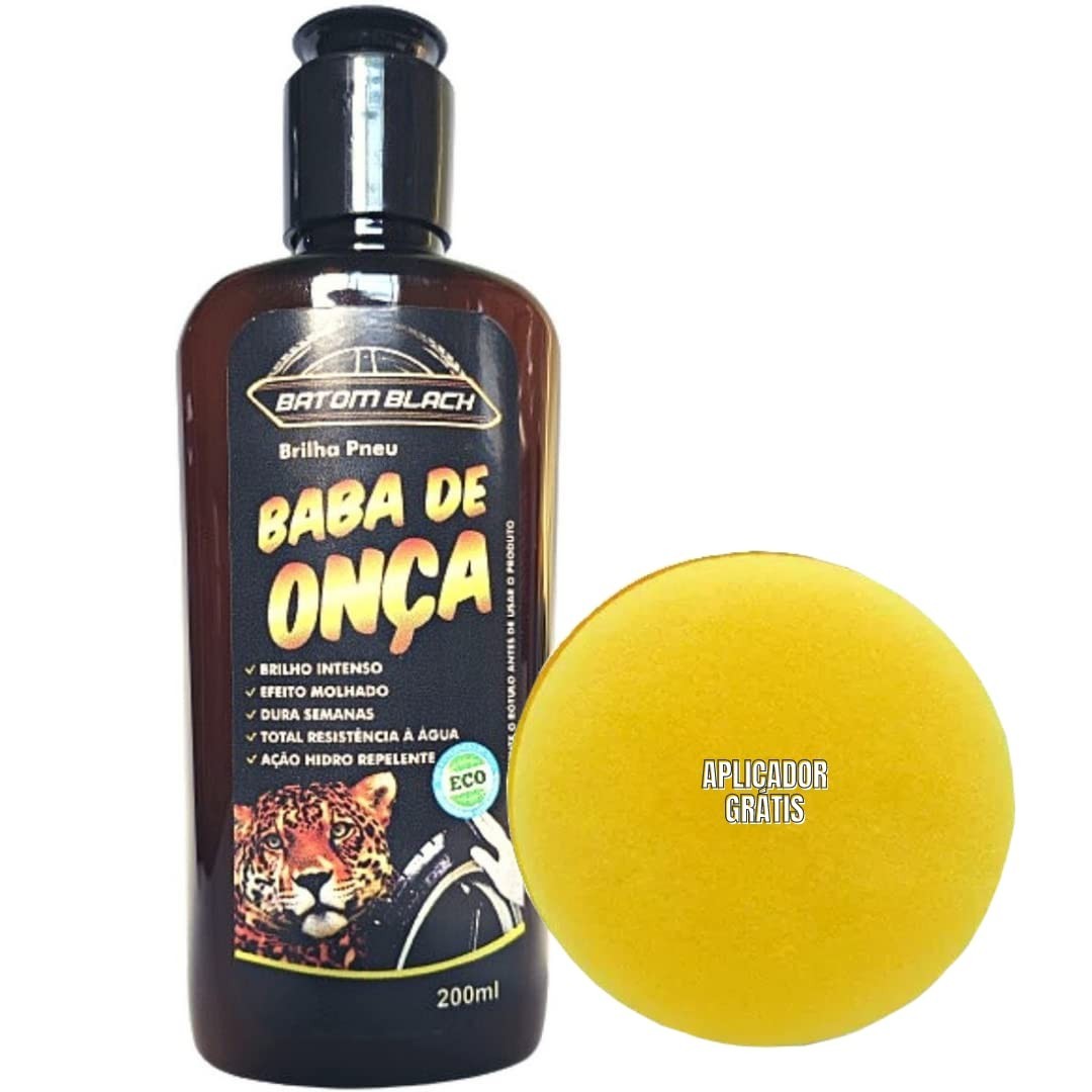 Pretinho para Pneus Gel Baba de Onça 200ml: Brilho Intenso e Duradouro