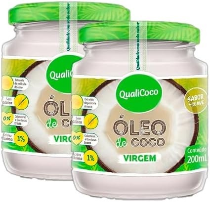Kit 2X: Óleo de Coco Virgem Qualicoco 200ml