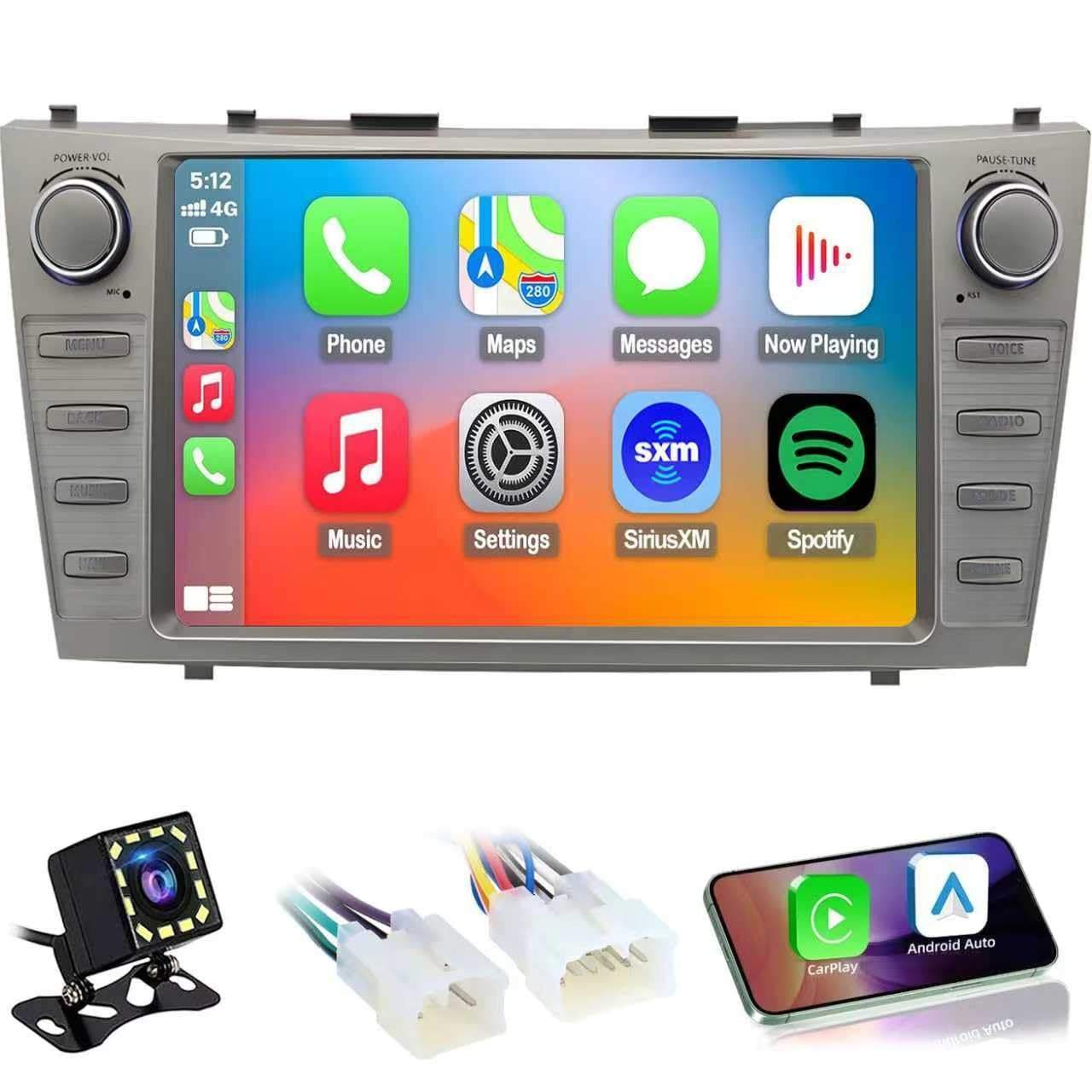Upgrade Central Multimídia QLED 8 Núcleos para Toyota Camry 2007-2011 com CarPlay & Android Auto