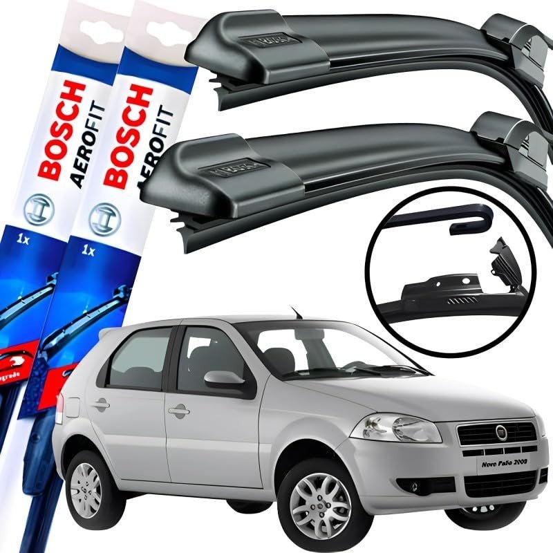 Kit Palhetas Limpador Parabrisa Bosch FIAT Palio 1997-2012 - Original e Nota Fiscal