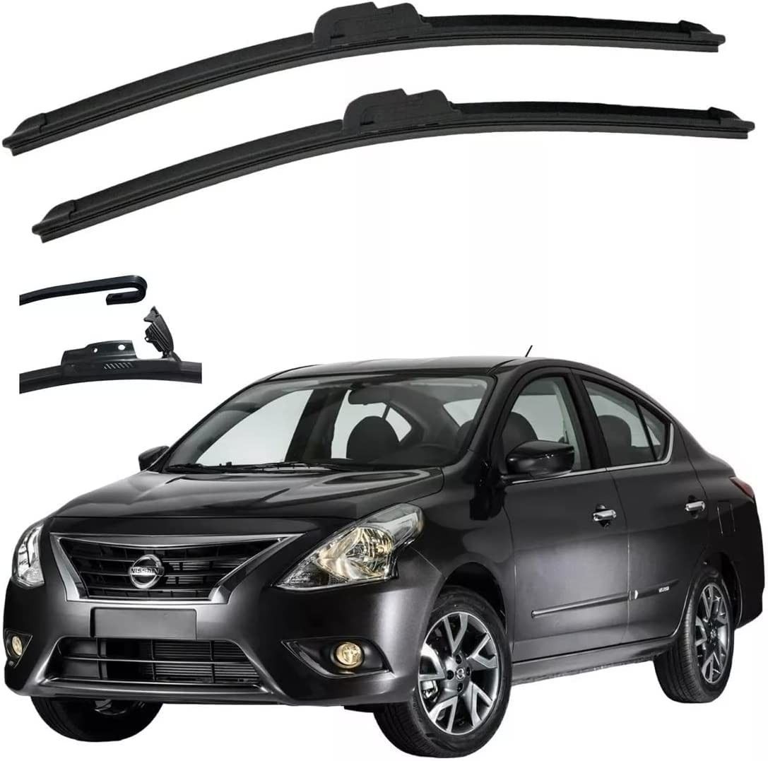Kit 2 Palhetas Limpador Para-brisa Nissan Versa 2012-2023 - Encaixe Gancho