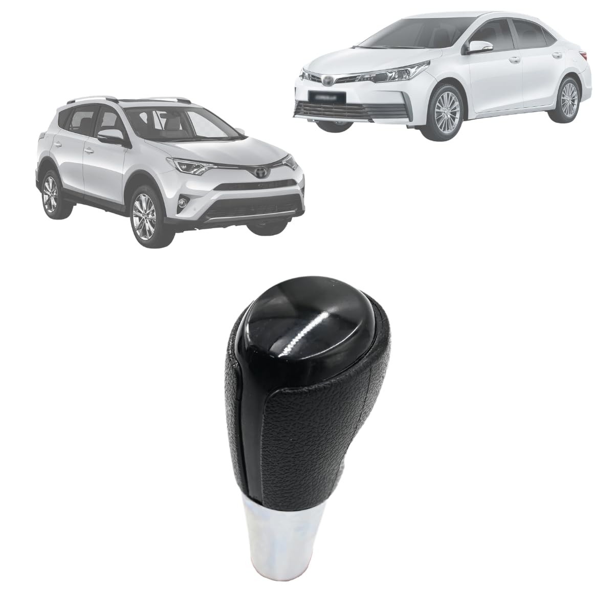Manopla Câmbio Preta Rav4 Corolla 2013-2019 Automático: Design Moderno e Acabamento Premium