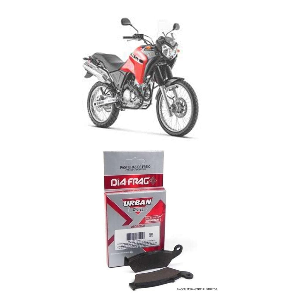 Pastilha de Freio Dianteira Dia-frag XTZ 250 Ténéré 2014-2015 DFP-20803: Segurança e Performance para Sua Moto