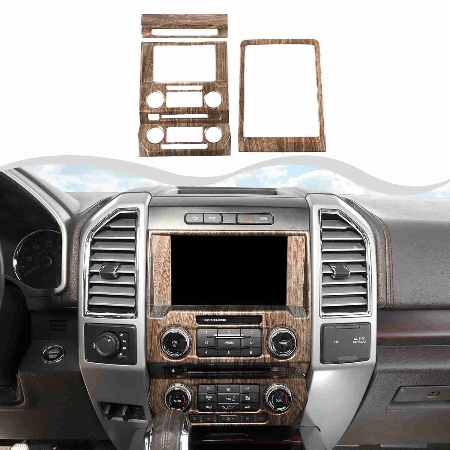 Kit 3 Peças Acabamento Interno Premium para Ford F-150 2015-2020 - Estilo e Proteção