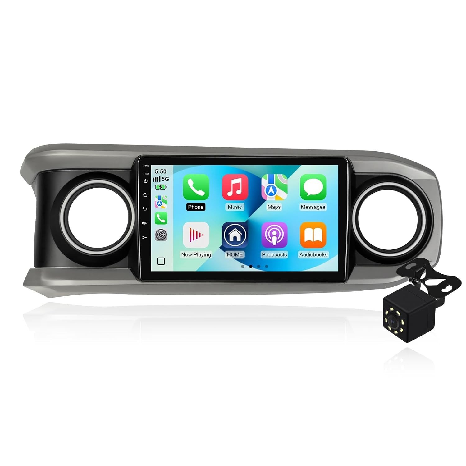 Central Multimídia Android 14 para Toyota Tacoma 2016-2022: Tela 10.1" IPS, Carplay/Android Auto Sem Fio, GPS e Bluetooth