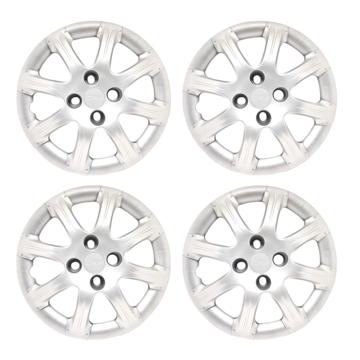 Kit 4 Calotas Aro 14 Prata para Fiat Strada Trekking 2014-2016 - Renove o Visual!
