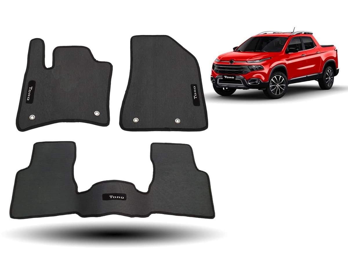 Tapete Borracha Fiat Toro 2016-2021: Proteção Total e Estilo com Traseiro Interiço