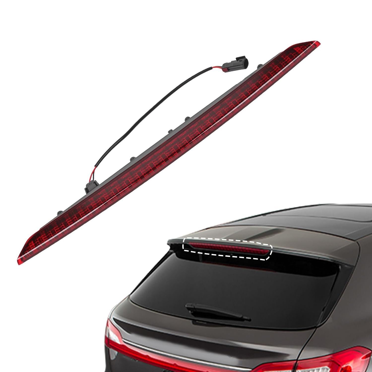 Terceira Luz de Freio LED ZONFANT FA1Z-13A613-AB para Lincoln MKX 2016-2018 - Segurança e Estilo