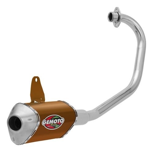 Escapamento Trioval Racing Dourado para Honda Fan Titan 160 (2016-2025) - Estilo e Performance!