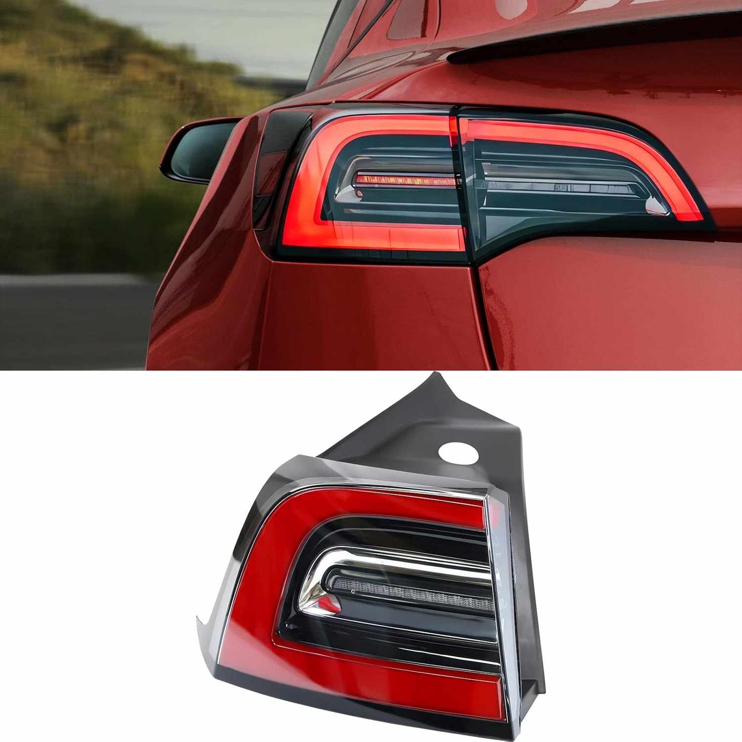 Luz Traseira Esquerda LED Tesla Model 3 (2017-2023) - Substituição OEM 1077397-00-G/H