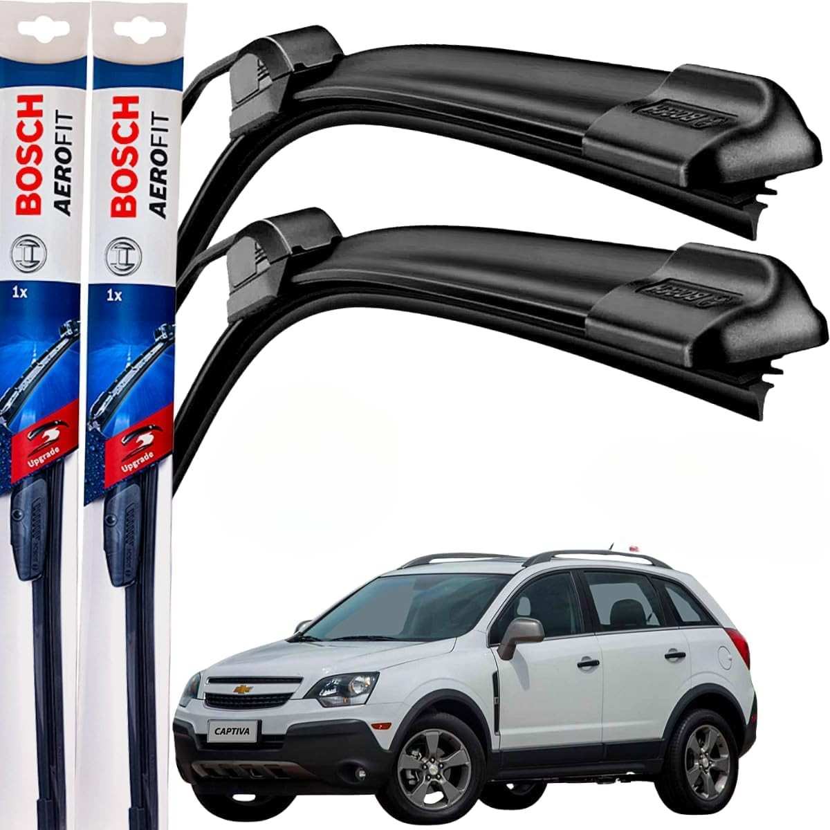 Palheta Limpador Parabrisa Bosch Aerofit Original GM Captiva 2009-2017 (Par Dianteiro)