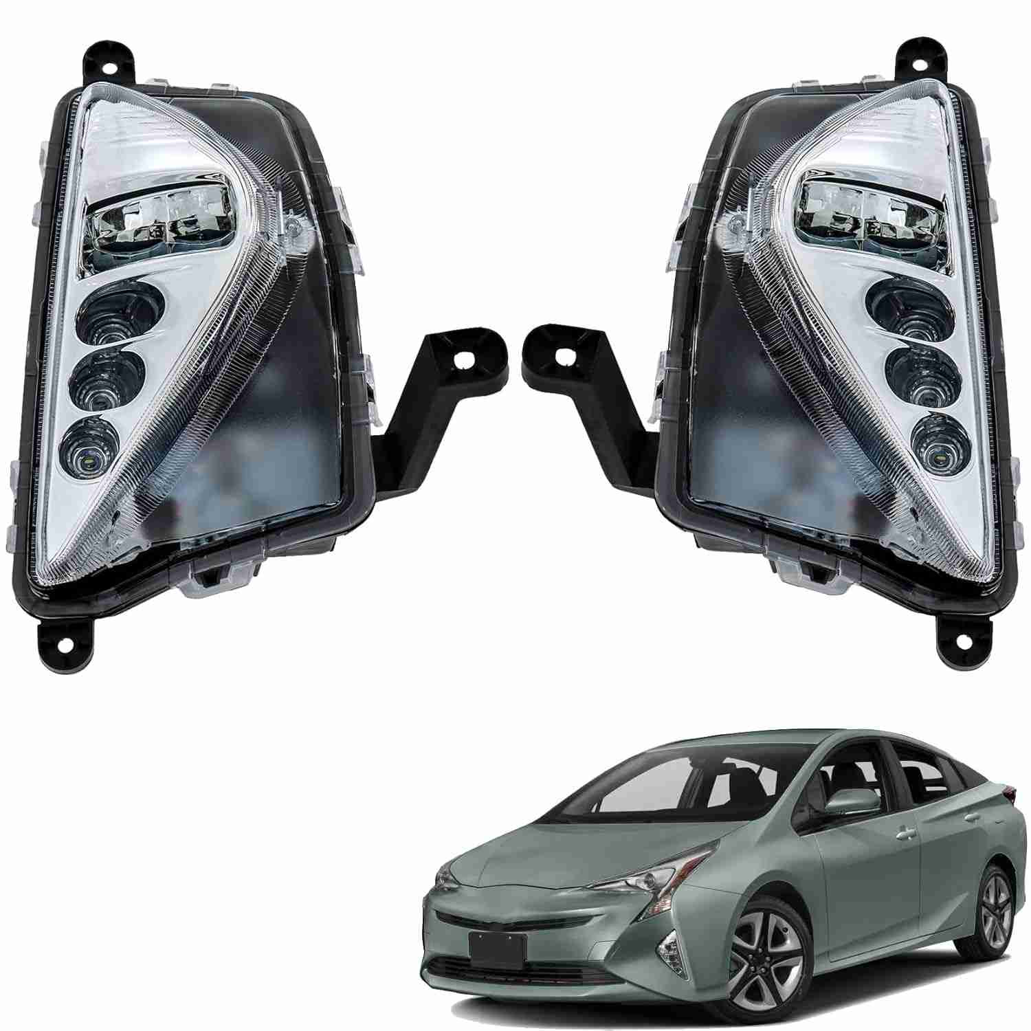 Faróis de Neblina LED Esquerdo e Direito para Toyota Prius 2016-2018 - Visibilidade Superior