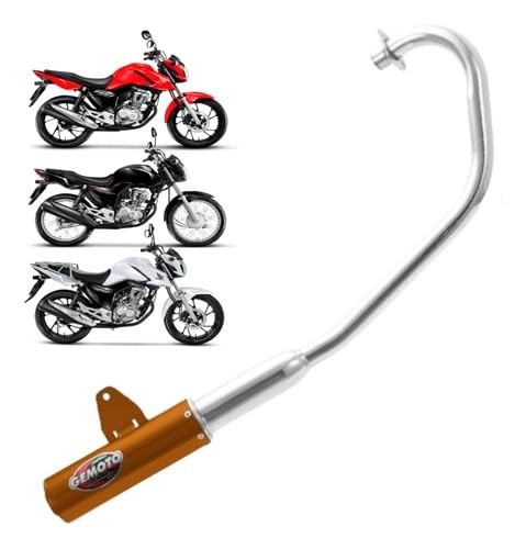 Escapamento Racing Fan Dourado - Honda Titan 160 (2018-2025) - Estilo e Performance!
