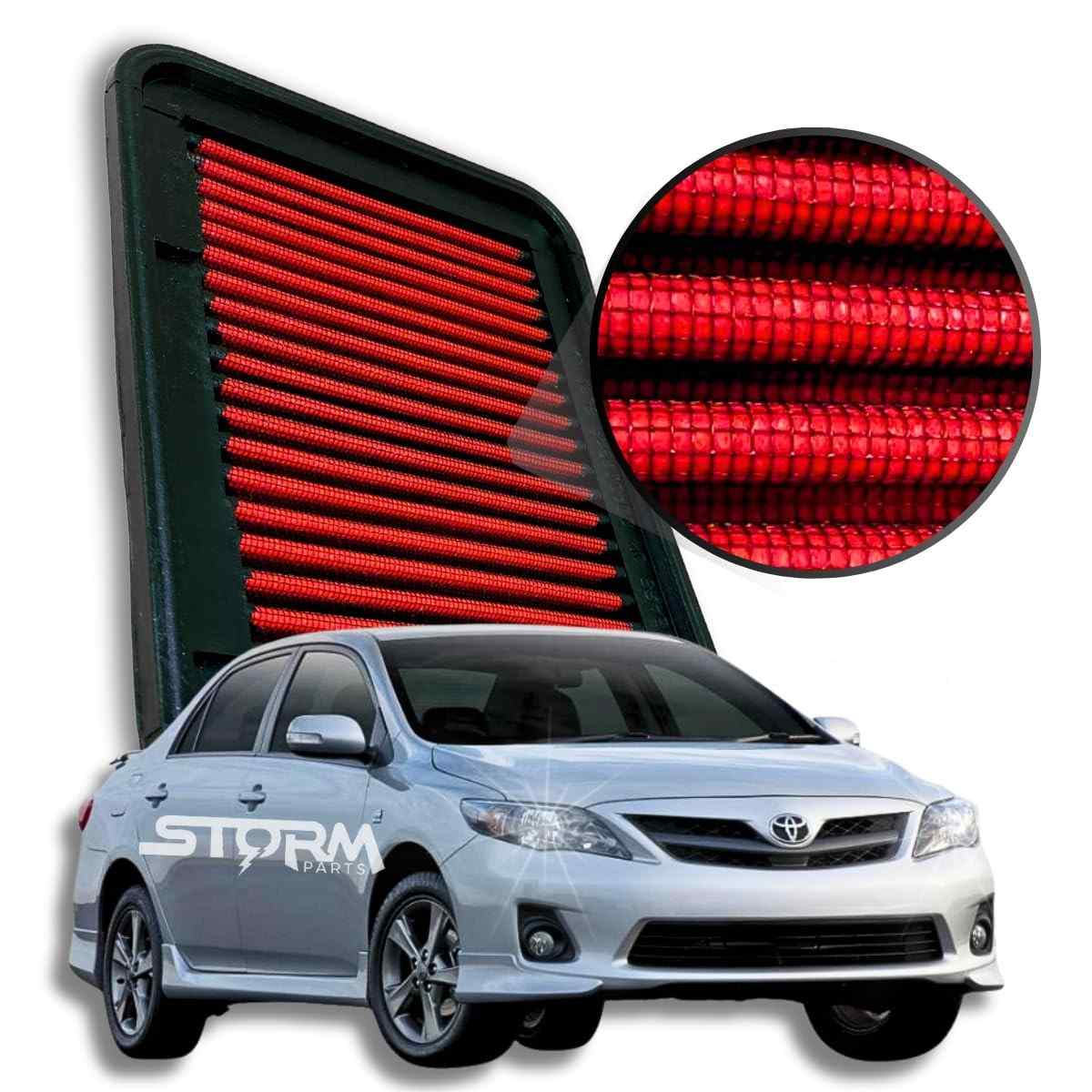 Filtro de Ar Esportivo Lavável para Toyota Corolla 2.0 Flex (2011-2019) - Mais Potência e Economia