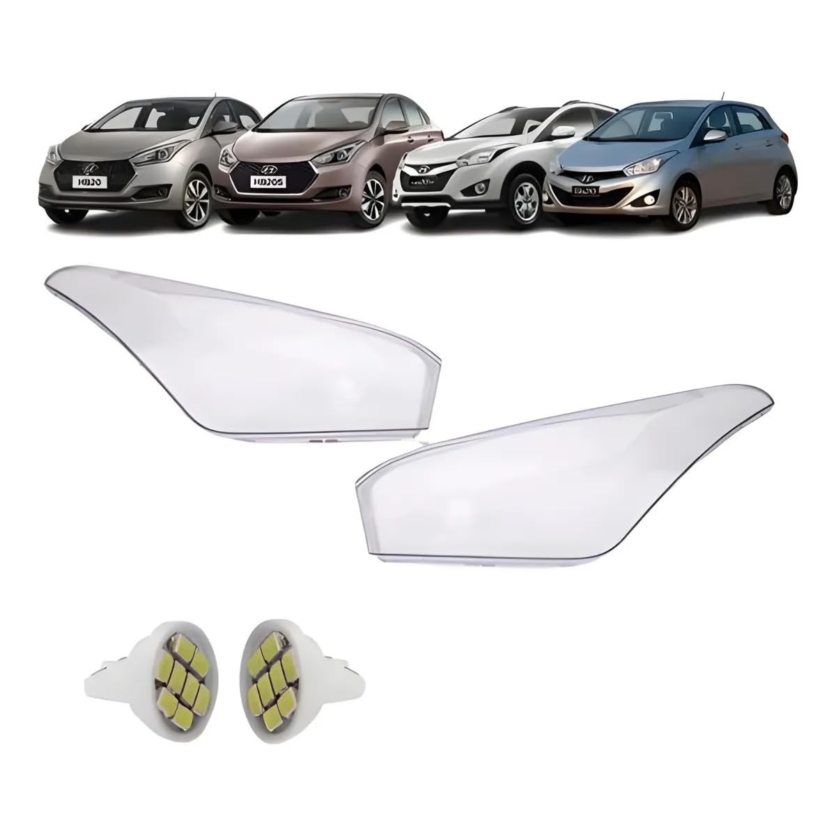 Par de Lentes para Farol HB20 (2012-2019) + LED 8 Pontos - Renove o Visual do Seu Carro!