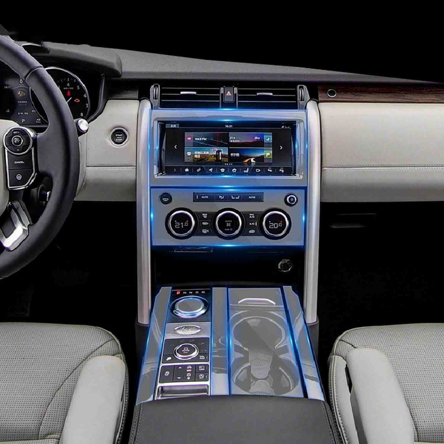 Película Protetora TPU Invisível para Console Central Land Rover Discovery 5 (2017-2020)