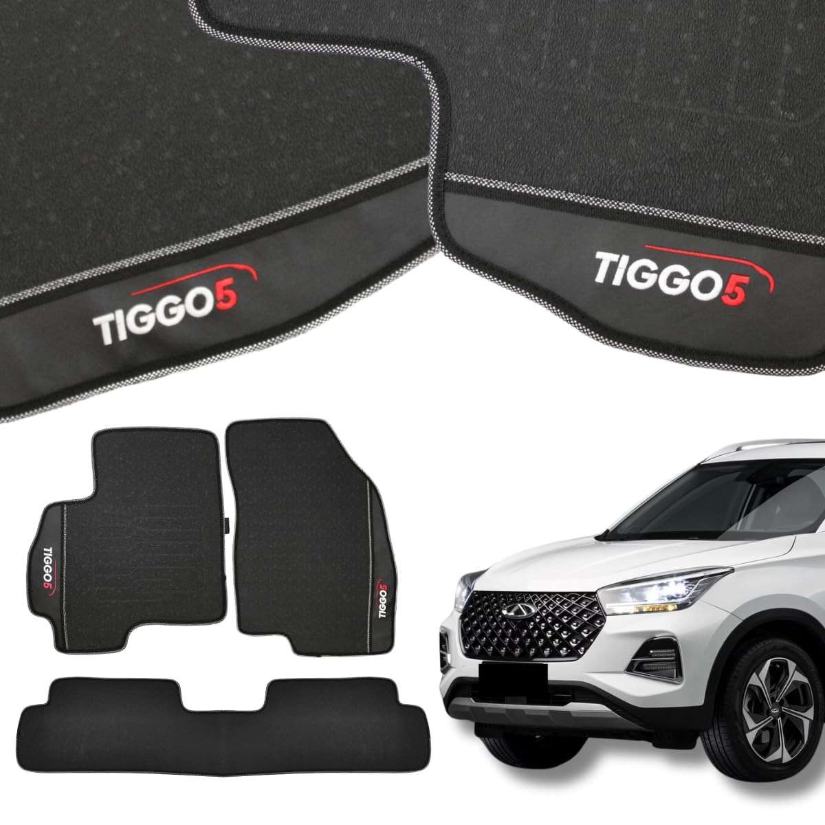 Jogo de Tapetes Automotivo Tiggo 5 Pro 2022-2025: Premium, Impermeável e Sob Medida