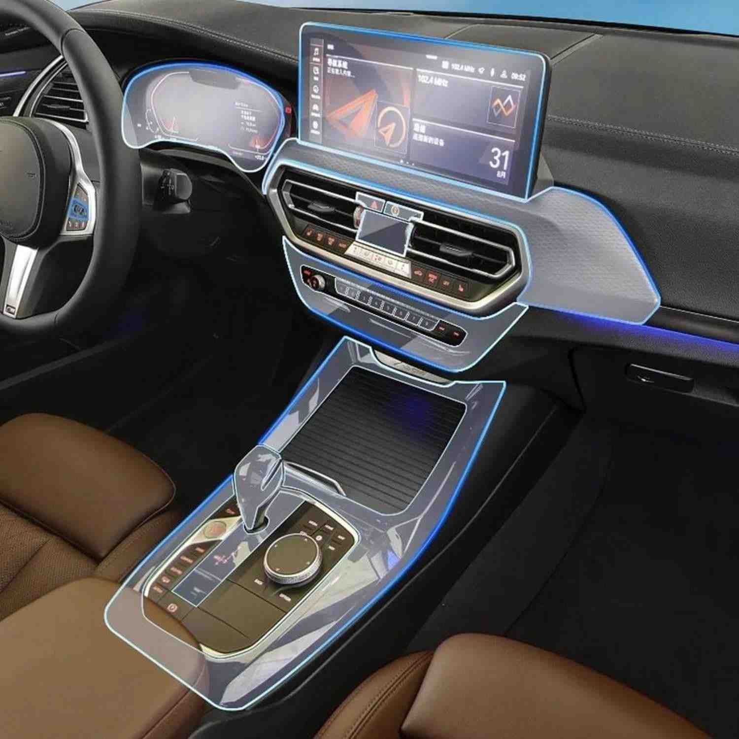 Proteção Premium Anti-Risco para Central Multimídia BMW X3/X4 (2022-2024)
