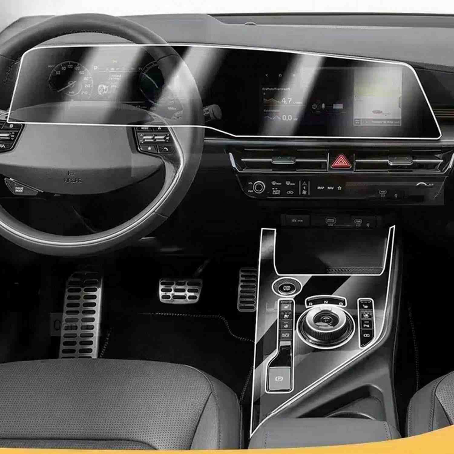 Película Protetora TPU para Painel KIA NIRO SG2 2022 2023 - Antiarranhões e Ultra Transparente