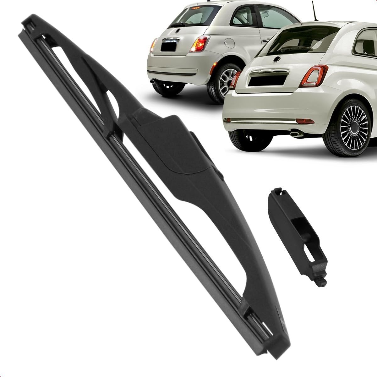Palheta Limpadora Para-Brisa Traseiro Vigia Carenada 12" Silicone - Fiat 500 (2010-2022)
