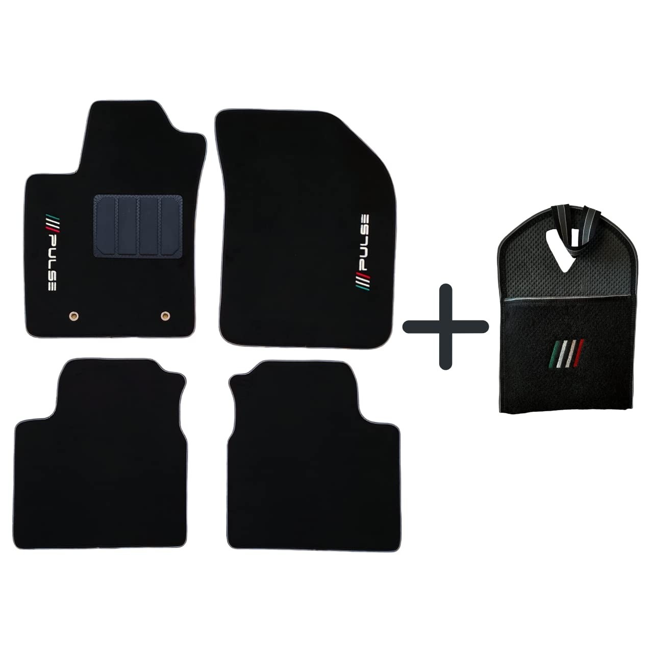 Kit Tapete Pulse Fiat Carpete 5mm (2022-2023) + Lixeira Premium