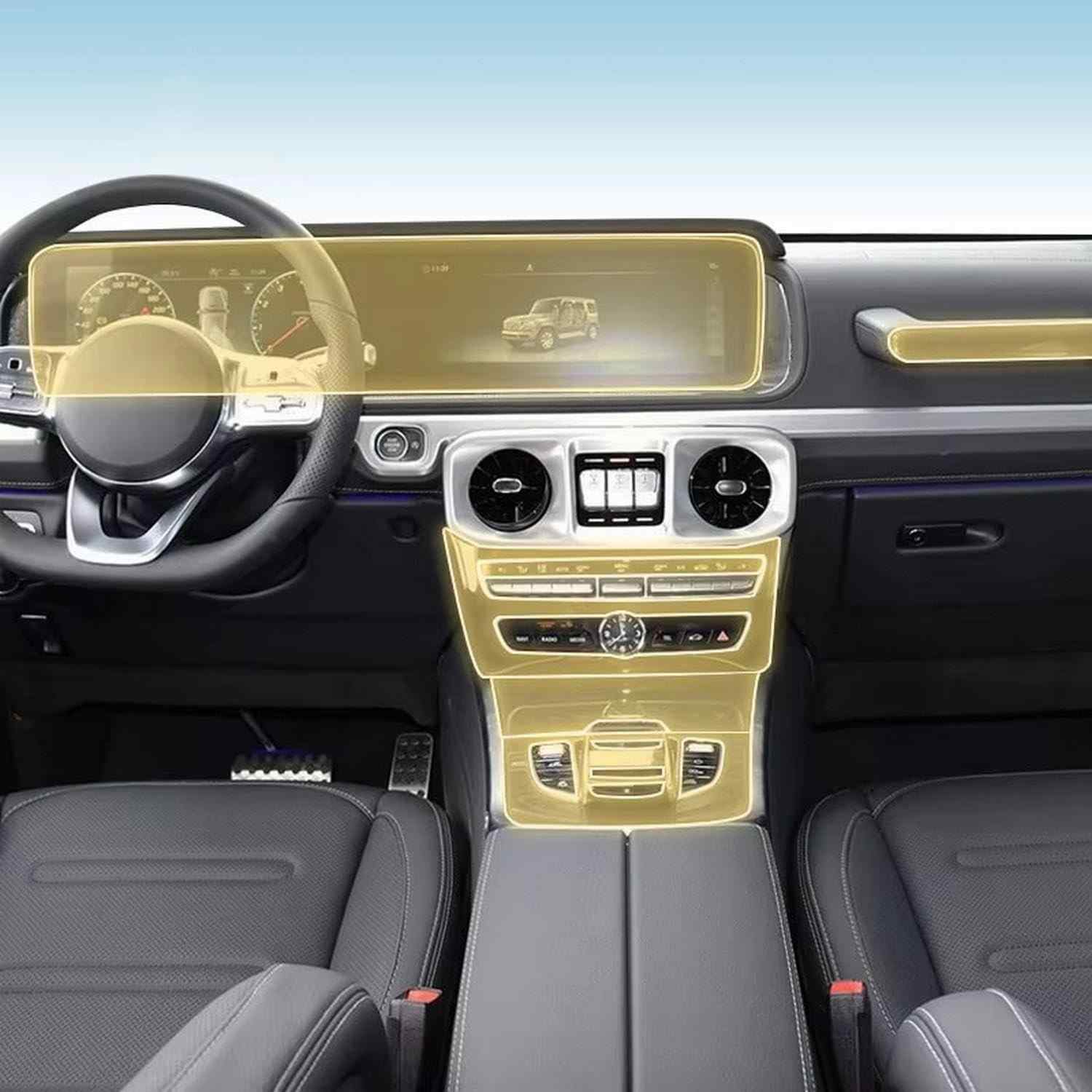 Faróis Externos para Mercedes Benz Class-G W463 2019-2024 | Película Transparente TPU com Proteção de Alta Qualidade