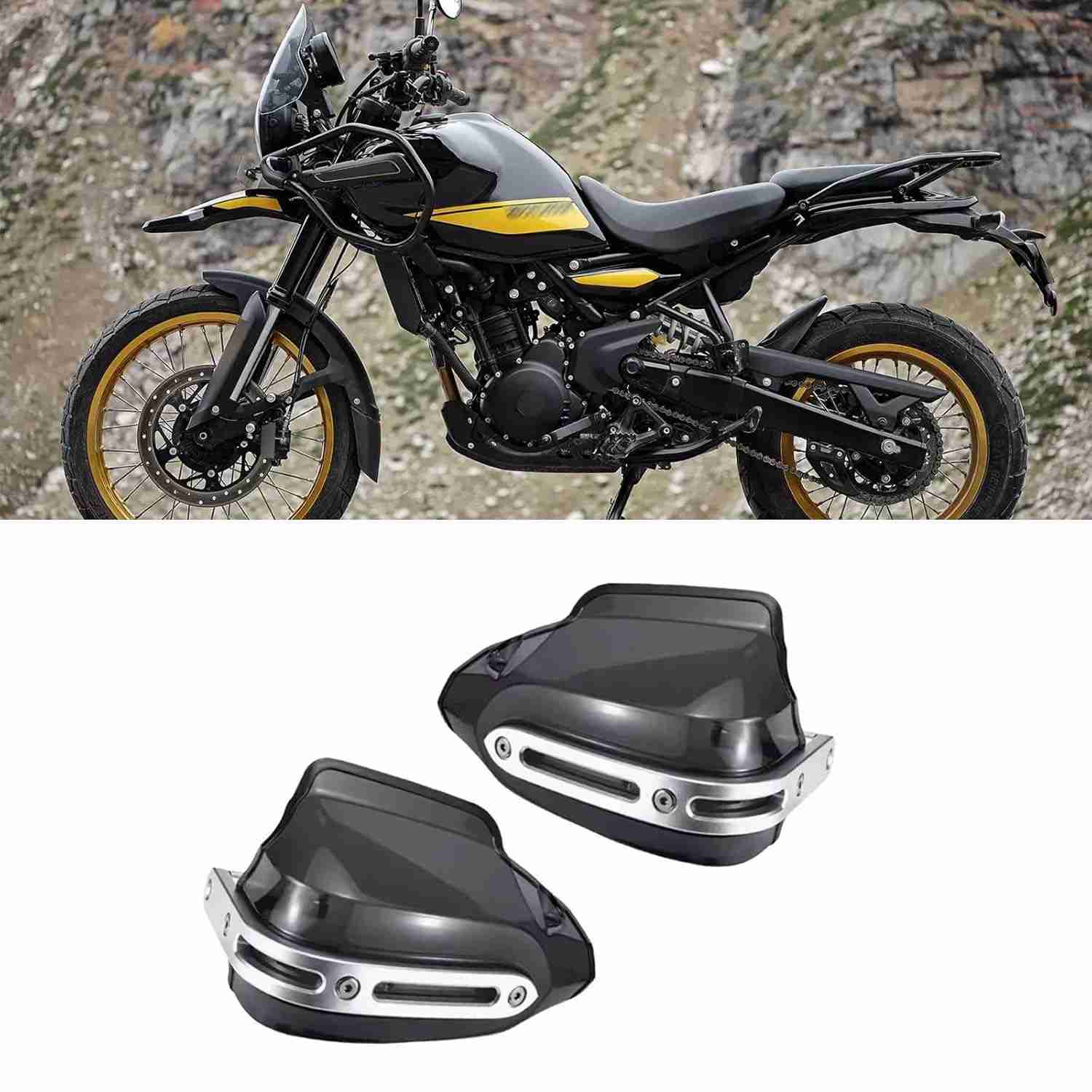 Protetores de Mão para Royal Enfield Himalayan 450 2024+ | Proteção e Estilo (Preto)