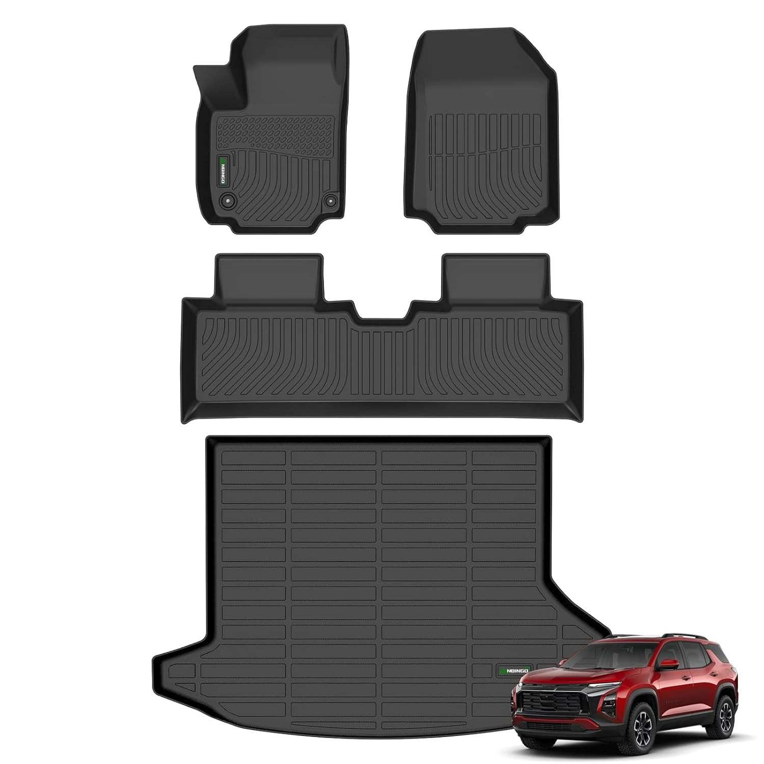 Tapetes de Borracha TPE para Chevy Equinox 2025/2026 e GMC Terrain 2025/2026 - Proteção Total para Todos os Climas