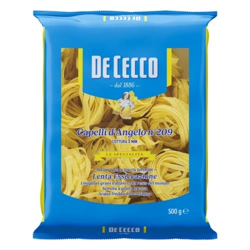 Macarrão de Trigo Grano Duro Cabelo de Anjo 209 De Cecco Pacote 500g