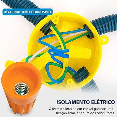 Kit 100 Conectores de Emenda Rápida p/ Fios 0,5mm a 20mm
