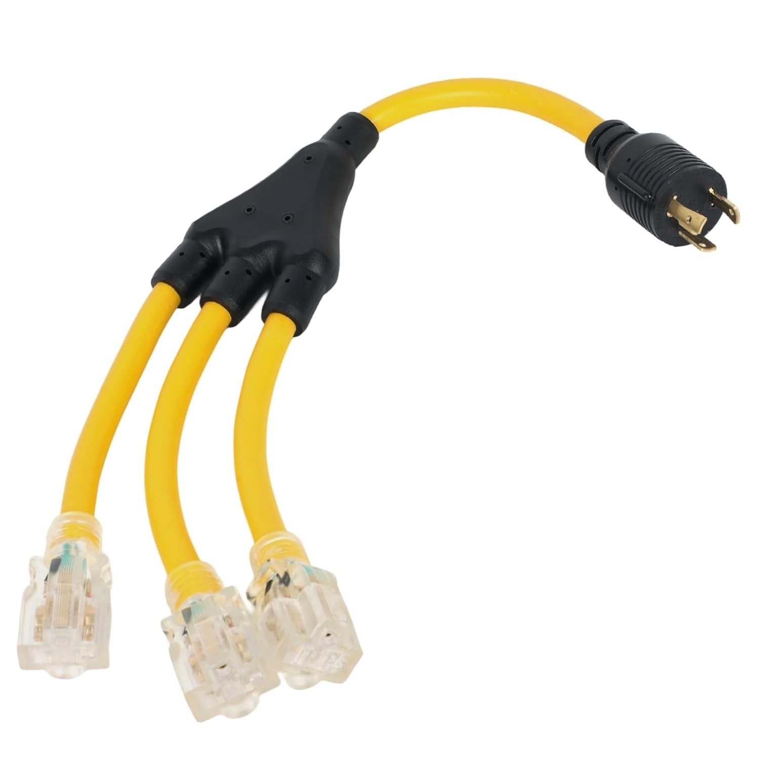 Adaptador de Tomada 30A L5-30P para 3x 5-15R/5-20R: Energia Confiável para Geradores e RVs