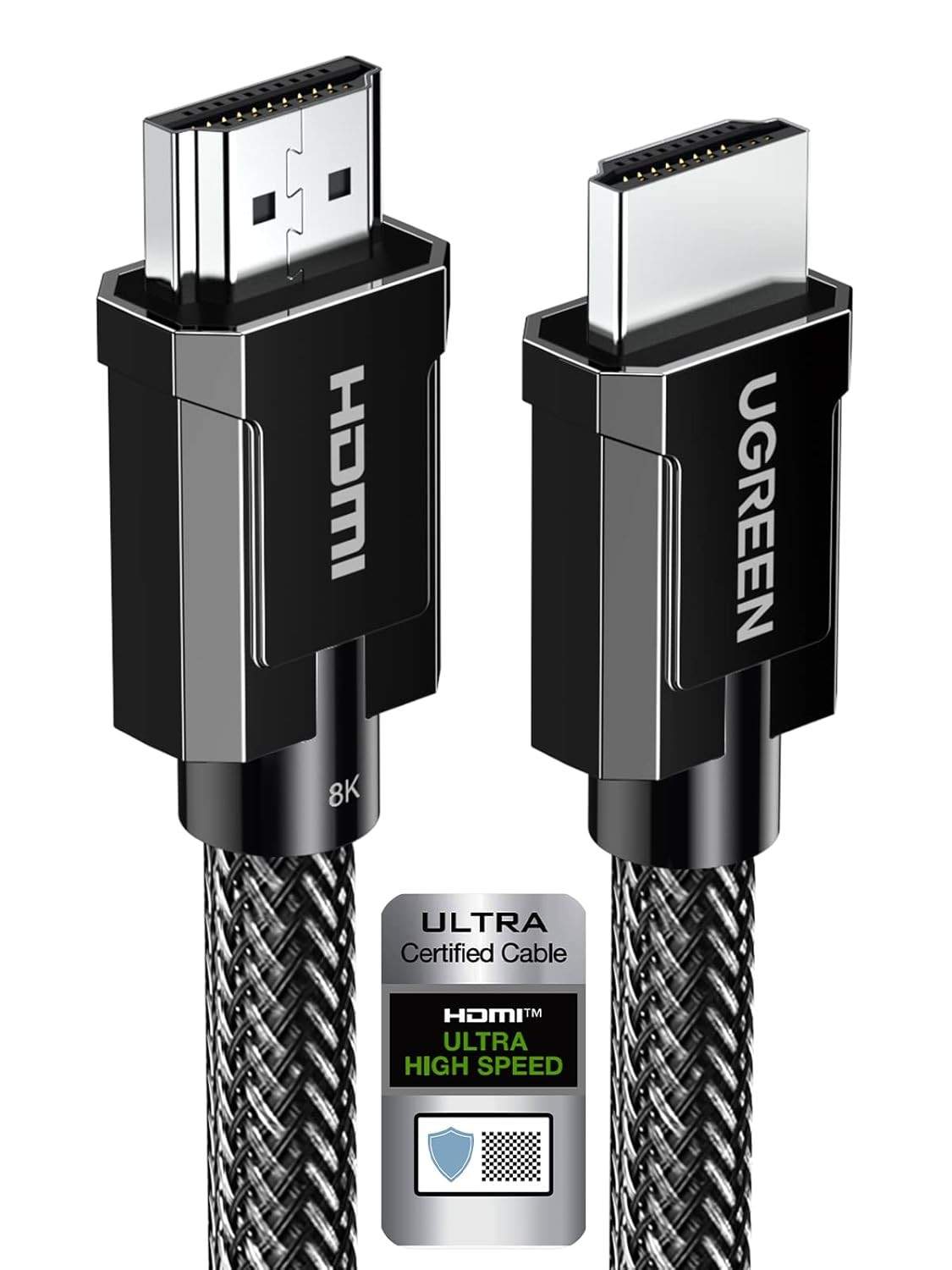 Cabo HDMI 2.1 UGREEN 8K 6.6FT: Ultra HD 4K 240Hz, 48Gbps para PS5, Xbox Series X, Nintendo Switch