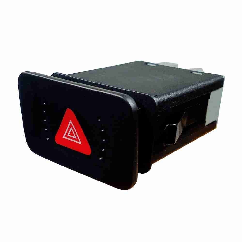 Interruptor Pisca Alerta DNI 2113 para VW/Audi (1J0953235C/J) - 7 Terminais 12V