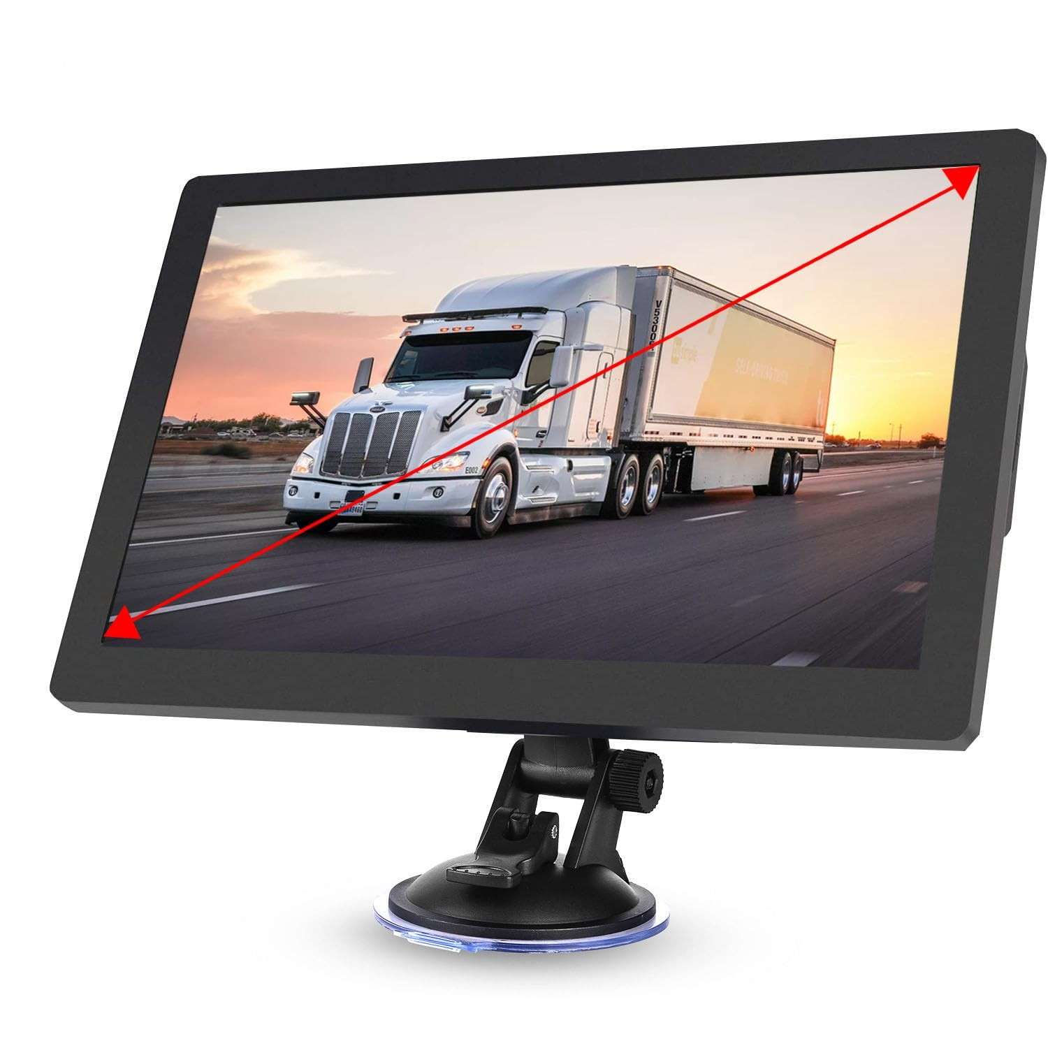 Navegador GPS 22" HD para Carro e Caminhão: Mapas 2025, Roteamento Personalizado e Alertas Inteligentes