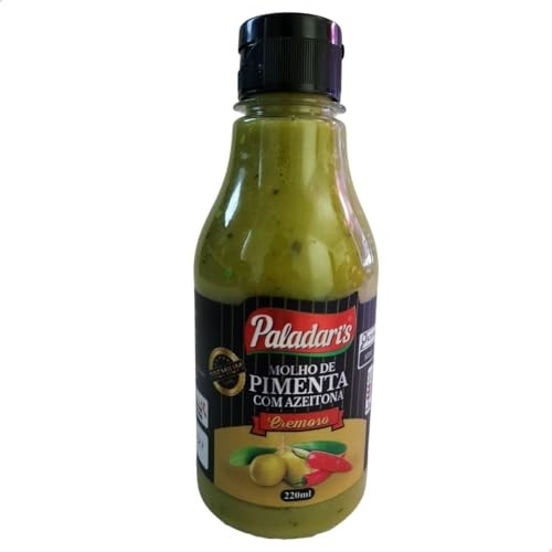 Molho de Pimenta Cremoso Paladari's com Azeitonas, 220ml